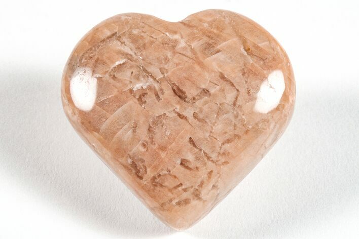 1.5" Polished Peach Moonstone Hearts - Photo 1
